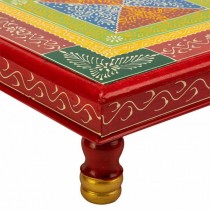 Side table Alexandra House Living Red Aluminium MDF Wood 38 x 14 x 38 cm