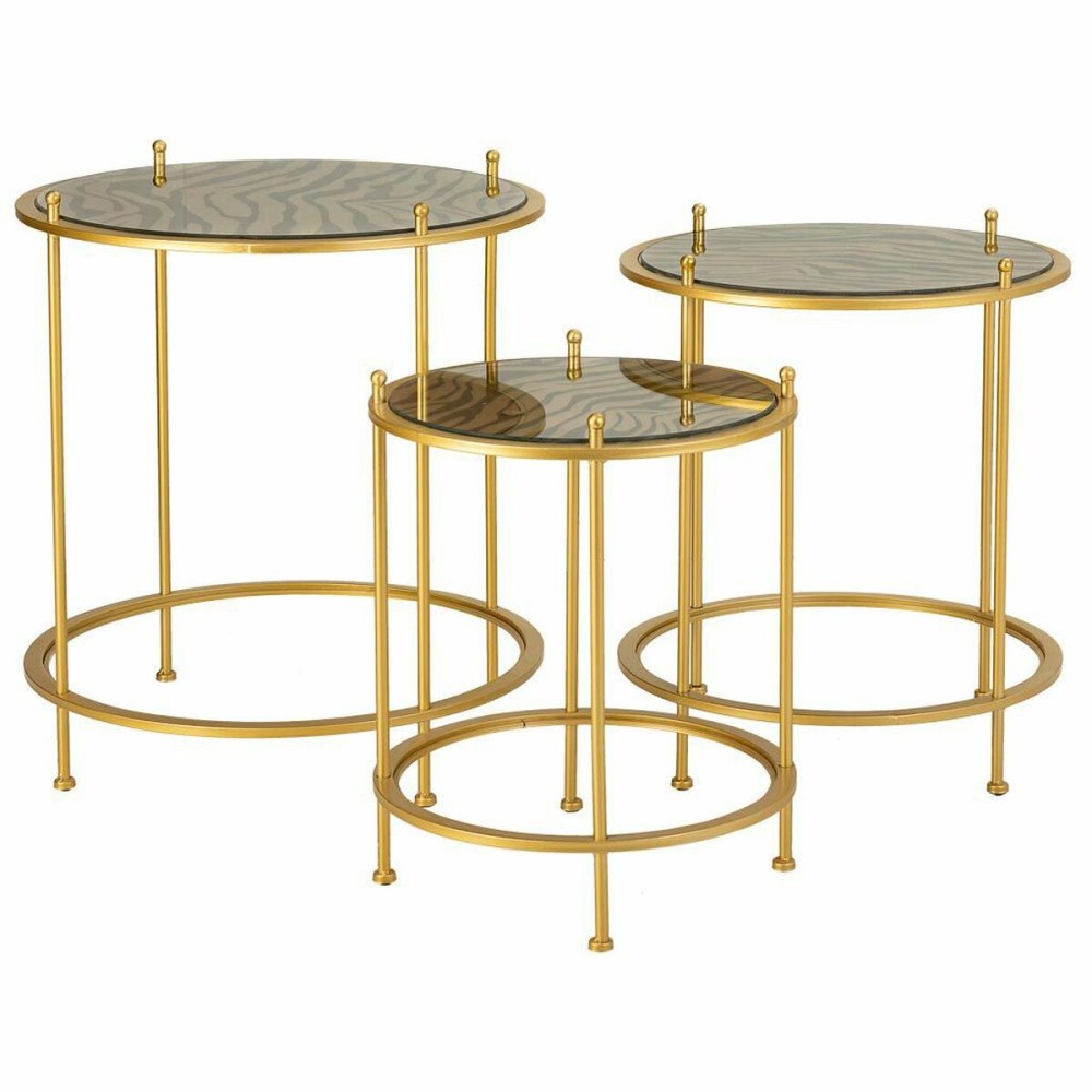 Set mit 3 Tischen Alexandra House Living Gold 53 x 60 x 53 cm