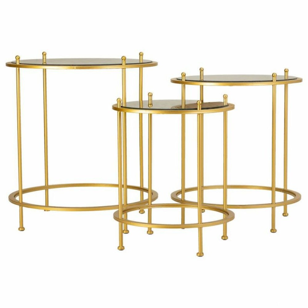 Set mit 3 Tischen Alexandra House Living Gold 53 x 60 x 53 cm