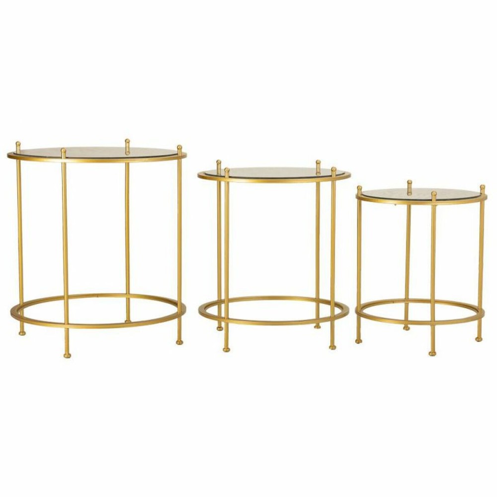 Set mit 3 Tischen Alexandra House Living Gold 53 x 60 x 53 cm