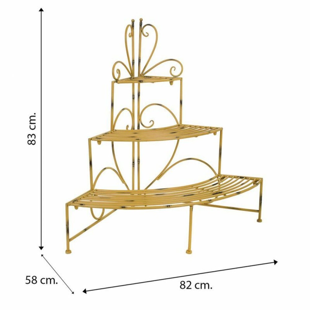 Eckregal Alexandra House Living Gelb 58 x 83 x 82 cm