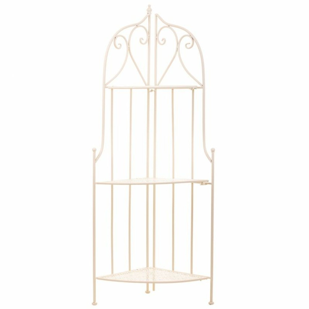 Corner Shelves Alexandra House Living White Metal Iron Ironwork 30 x 38 x 30 cm