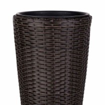 Planter Alexandra House Living Brown Iron Rattan Plastic 28 x 60 x 28 cm