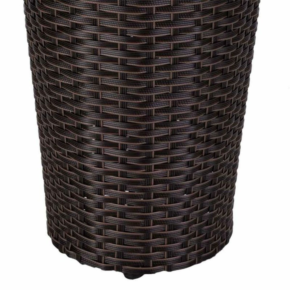 Planter Alexandra House Living Brown Iron Rattan Plastic 28 x 60 x 28 cm