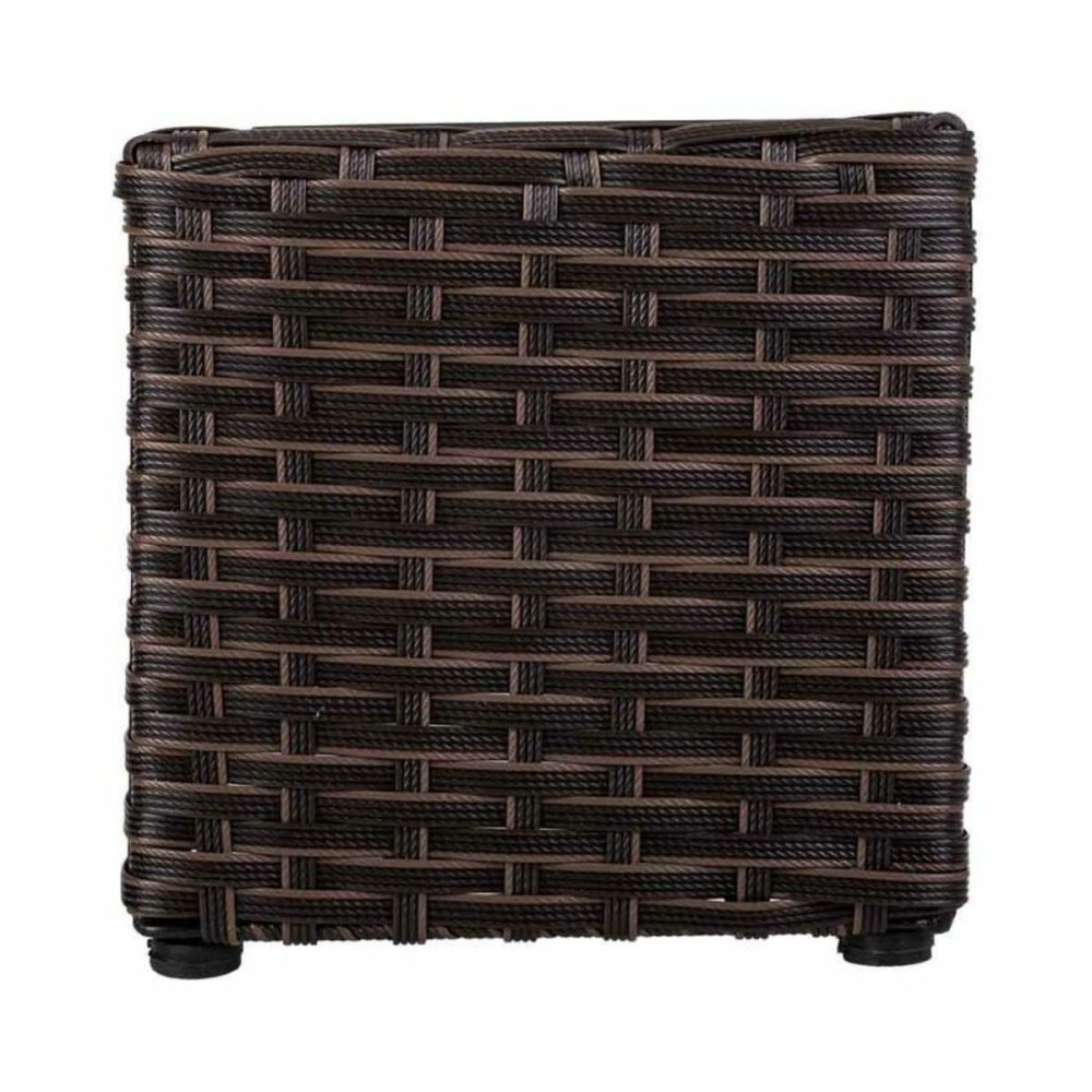 Planter Alexandra House Living Brown Iron Rattan Plastic 18 x 18 x 48 cm