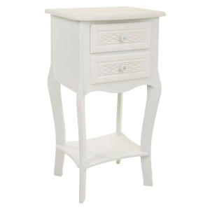 Nightstand Alexandra House Living White Cream 31 x 71 x 38 cm