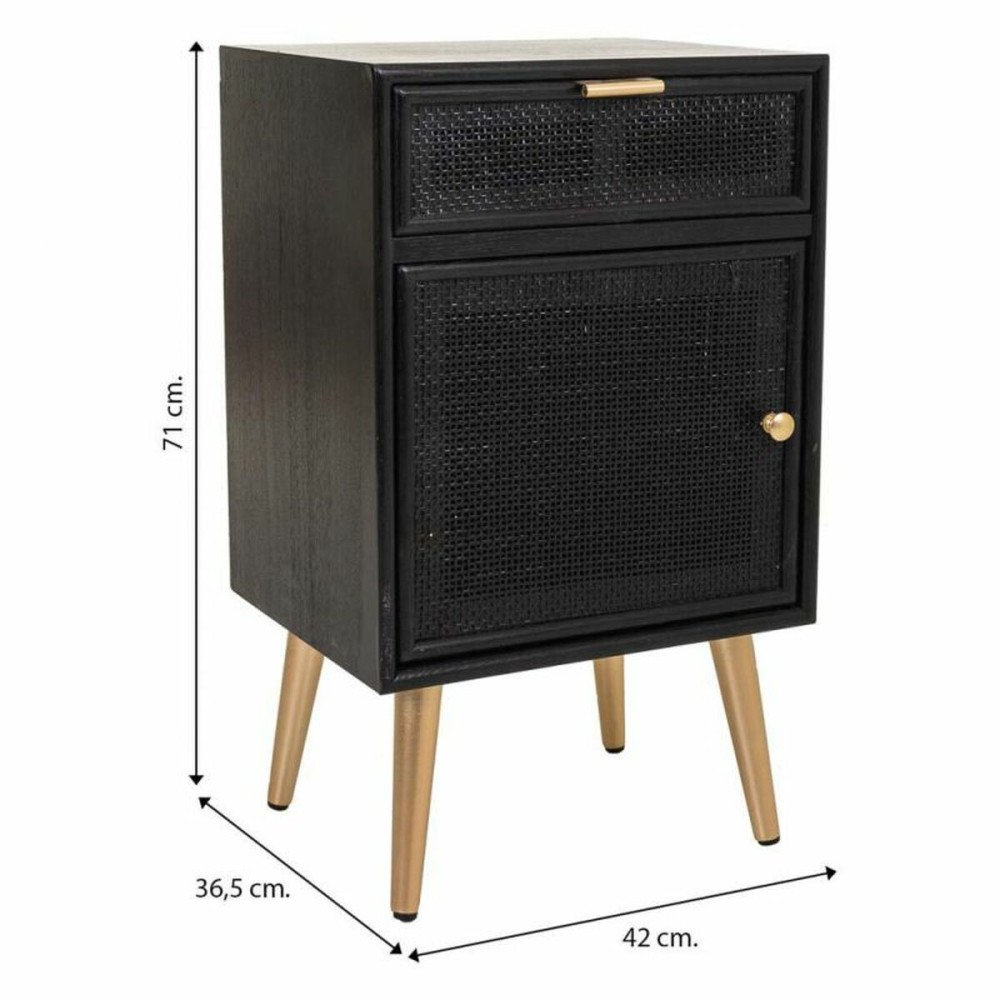 Nightstand Alexandra House Living Black Golden