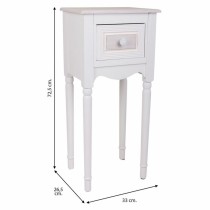 Table de Nuit Alexandra House Living Blanc 26 x 72 x 33 cm