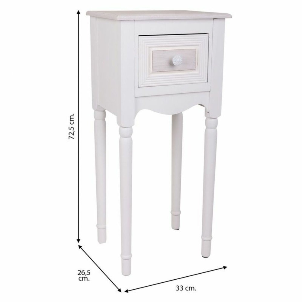 Nightstand Alexandra House Living White 26 x 72 x 33 cm