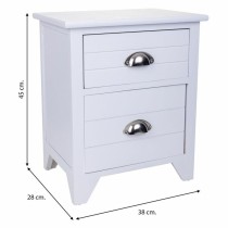 Nightstand Alexandra House Living White 28 x 45 x 38 cm