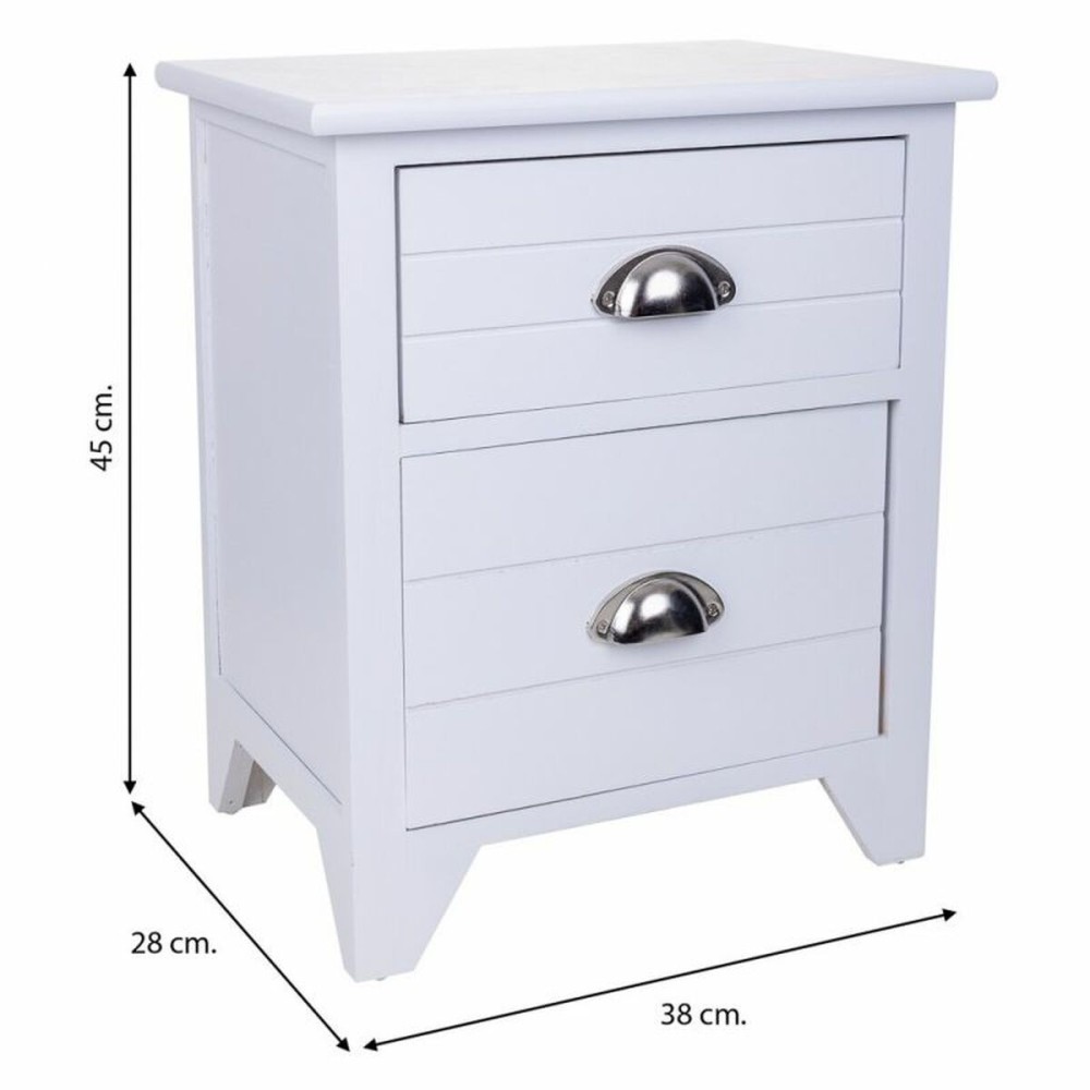 Nightstand Alexandra House Living White 28 x 45 x 38 cm