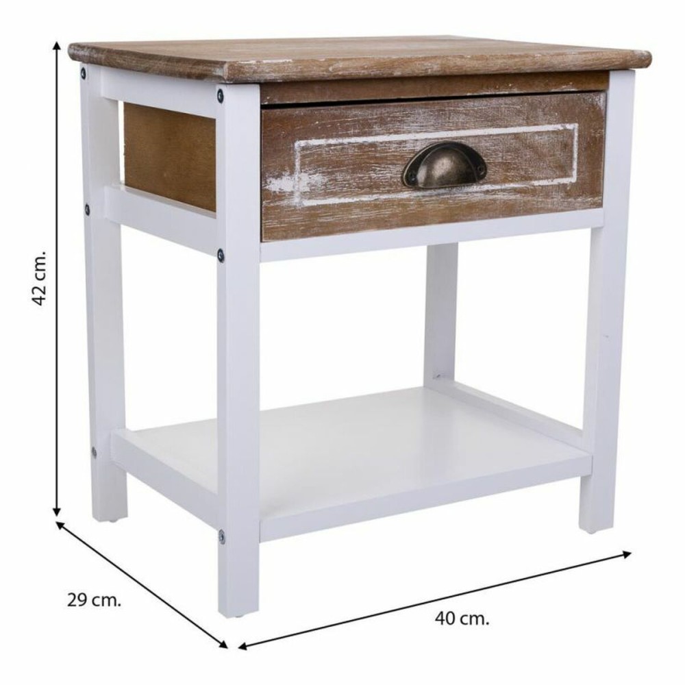 Nightstand Alexandra House Living White 29 x 42 x 40 cm