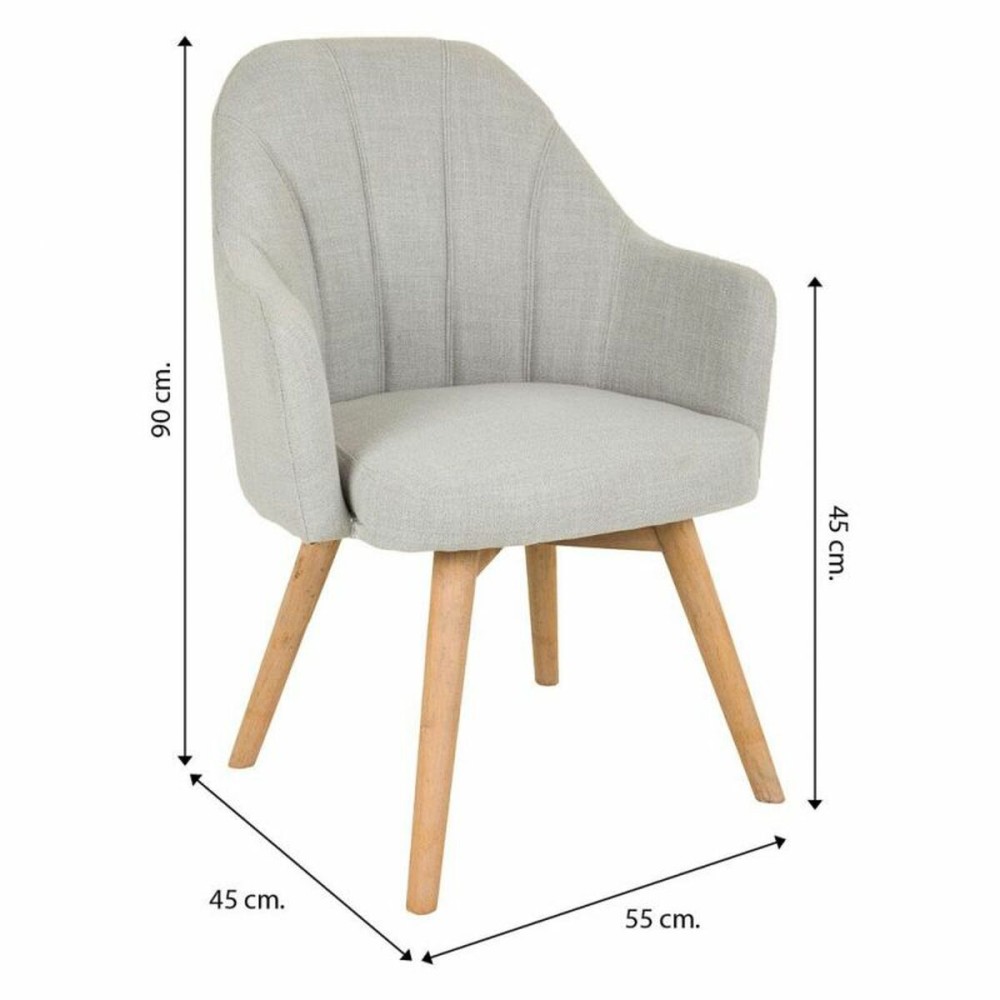 Dining Chair Alexandra House Living Grey 100 % polyester 45 x 90 x 55 cm