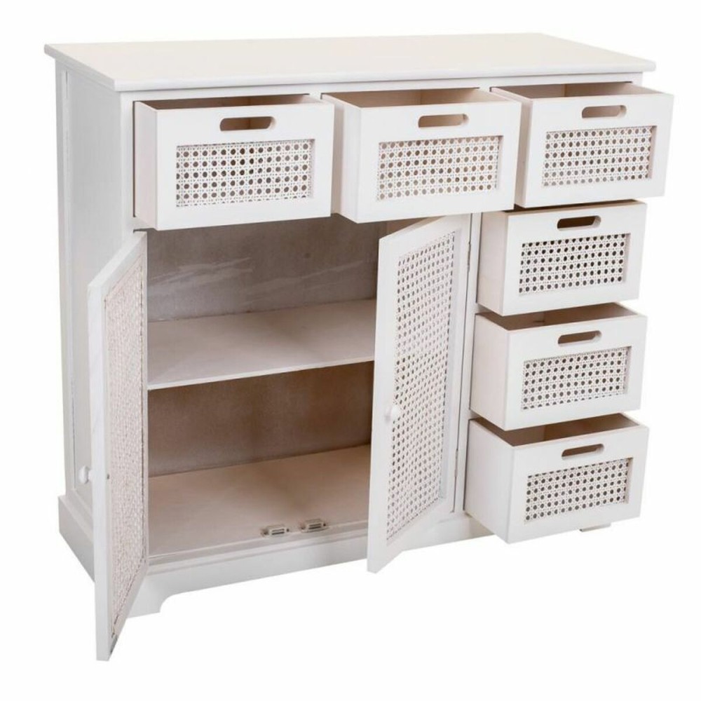 Buffet Alexandra House Living Blanc Bois de paulownia Bois MDF 33 x 78 x 86 cm