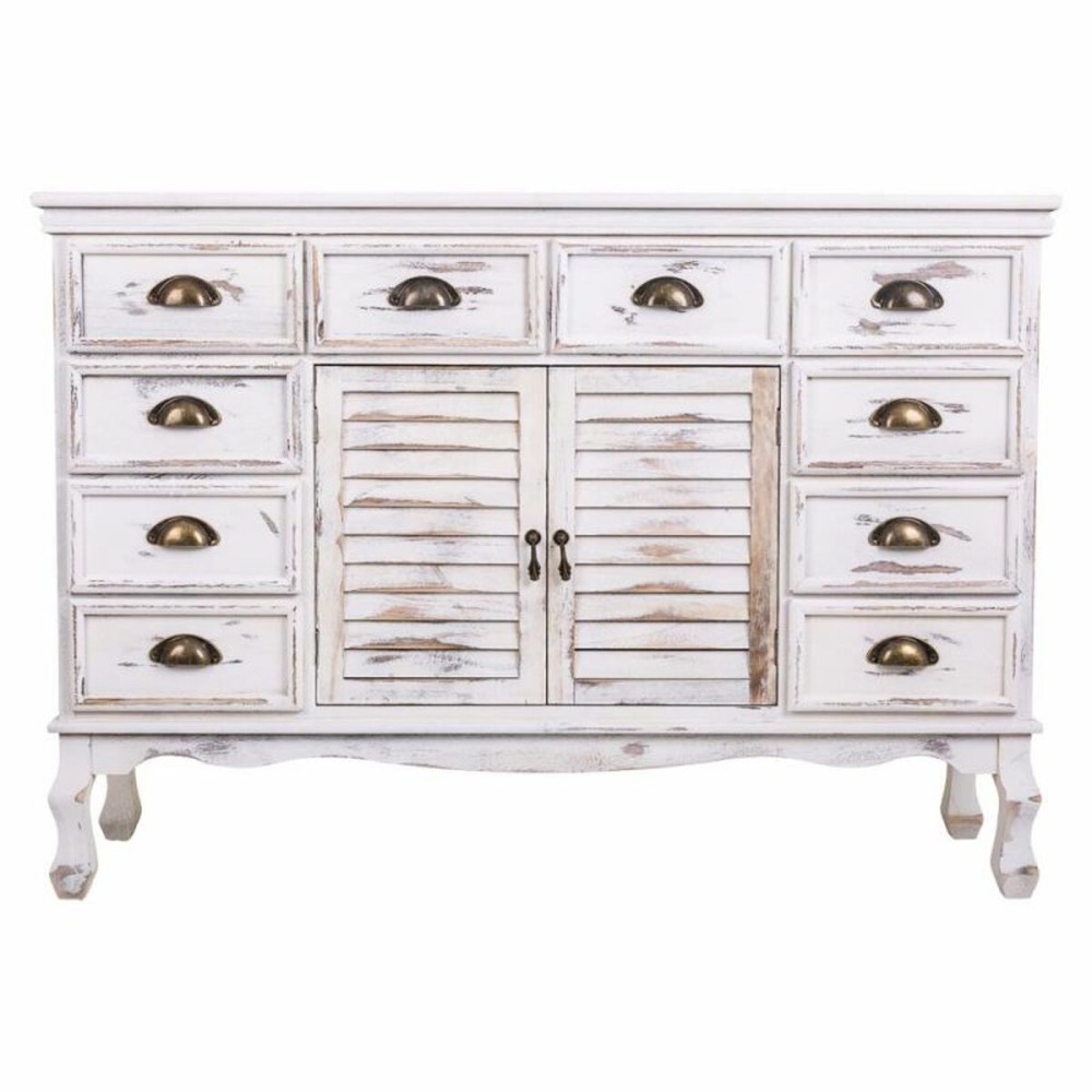 Sideboard Alexandra House Living White Paolownia wood 33 x 78 x 113 cm