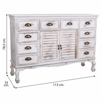 Sideboard Alexandra House Living White Paolownia wood 33 x 78 x 113 cm