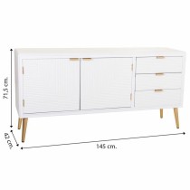 Sideboard Alexandra House Living White Golden MDF Wood 42 x 71 x 145 cm