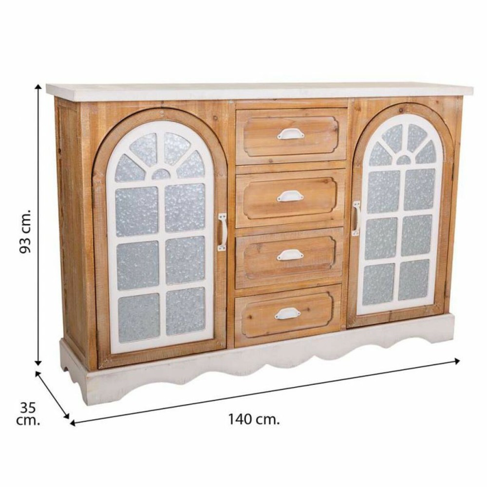 Sideboard Alexandra House Living Iron Fir wood MDF Wood 35 x 93 x 140 cm