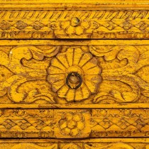 Sideboard Alexandra House Living Yellow Iron Mango wood 40 x 90 x 90 cm