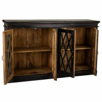 Sideboard Alexandra House Living Black Glass Mango wood 40 x 100 x 170 cm