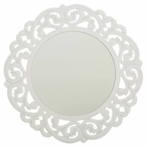 Wall mirror Alexandra House Living White Cream 2 x 60 x 60 cm Circle