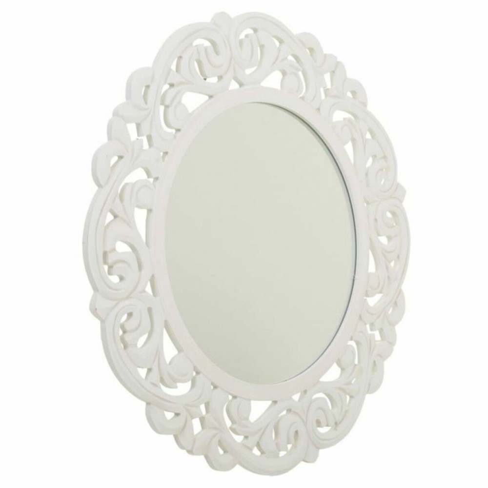 Wall mirror Alexandra House Living White Cream 2 x 60 x 60 cm Circle