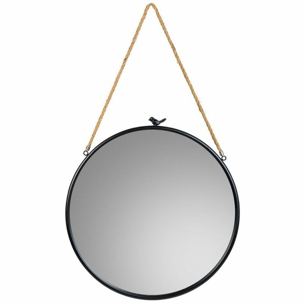 Wall mirror Alexandra House Living Black 1 x 60 x 60 cm Circle