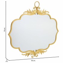 Wall mirror Alexandra House Living Golden 4 x 90 x 78 cm Geometric