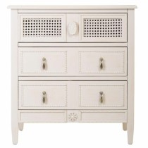 Commode Alexandra House Living Gris Rose Rotin Bois d'épicéa Bois MDF 36 x 70 x 65 cm