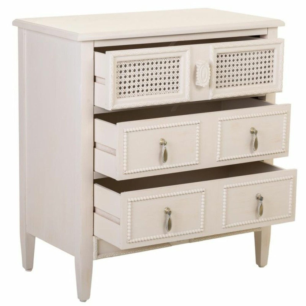 Chest of drawers Alexandra House Living Grey Pink Rattan Fir wood MDF Wood 36 x 70 x 65 cm