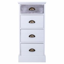 Chest of drawers Alexandra House Living White Paolownia wood MDF Wood 25 x 76 x 35 cm