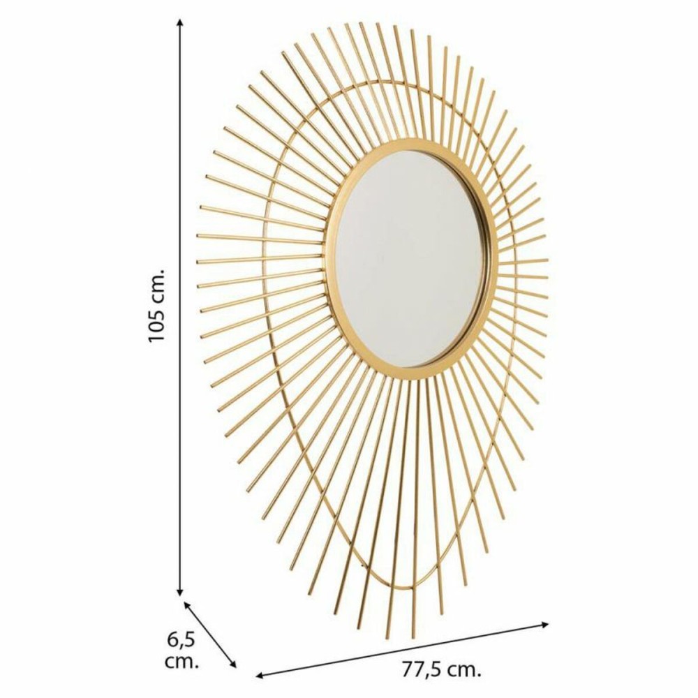 Wandspiegel Alexandra House Living Gold 6 x 105 x 77 cm Kreis