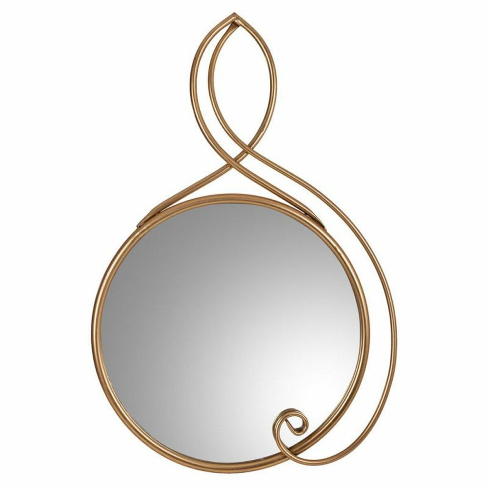 Miroir mural Alexandra House Living Doré 101 x 4 x 68 cm Cercle