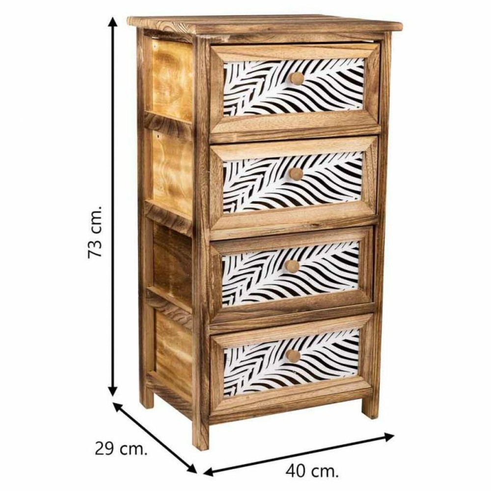 Chest of drawers Alexandra House Living Brown Wood Paolownia wood 29 x 73 x 40 cm