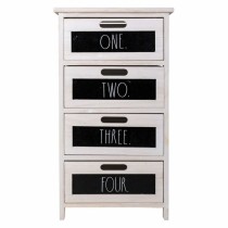 Chest of drawers Alexandra House Living White Paolownia wood 29 x 73 x 40 cm