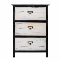 Chest of drawers Alexandra House Living White Black Paolownia wood 29 x 58 x 40 cm