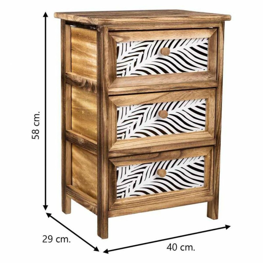 Schubladenschrank Alexandra House Living Braun Holz Paulonia-Holz 29 x 58 x 40 cm