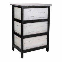 Chest of drawers Alexandra House Living White Black Paolownia wood 29 x 58 x 40 cm