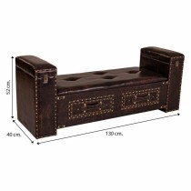 Hocker Alexandra House Living Schwarz Polyurethan Holz MDF 40 x 52 x 130 cm