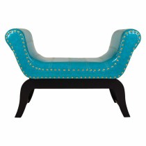 Bench Alexandra House Living Blue Polyurethane MDF Wood 40 x 65 x 90 cm