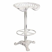 Stool Alexandra House Living White Iron 34 x 80 x 44 cm