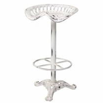 Stool Alexandra House Living White Iron 34 x 80 x 44 cm