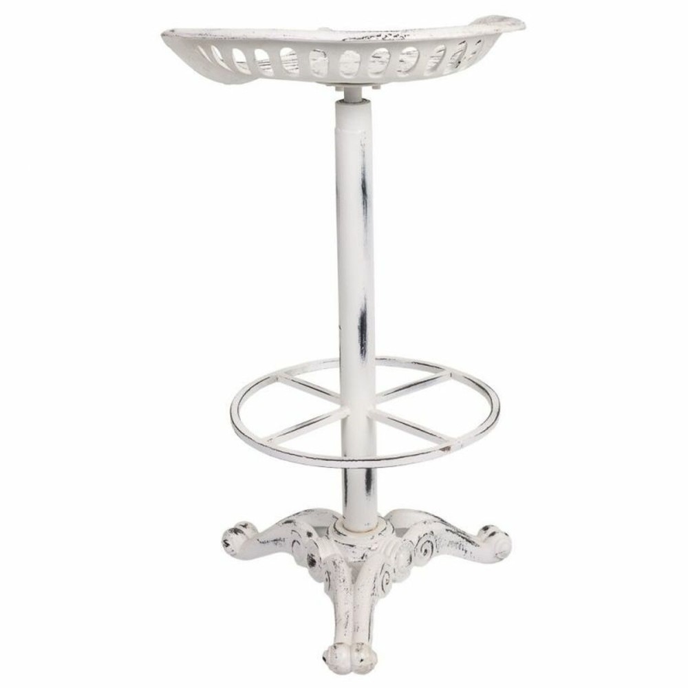 Stool Alexandra House Living White Iron 34 x 80 x 44 cm