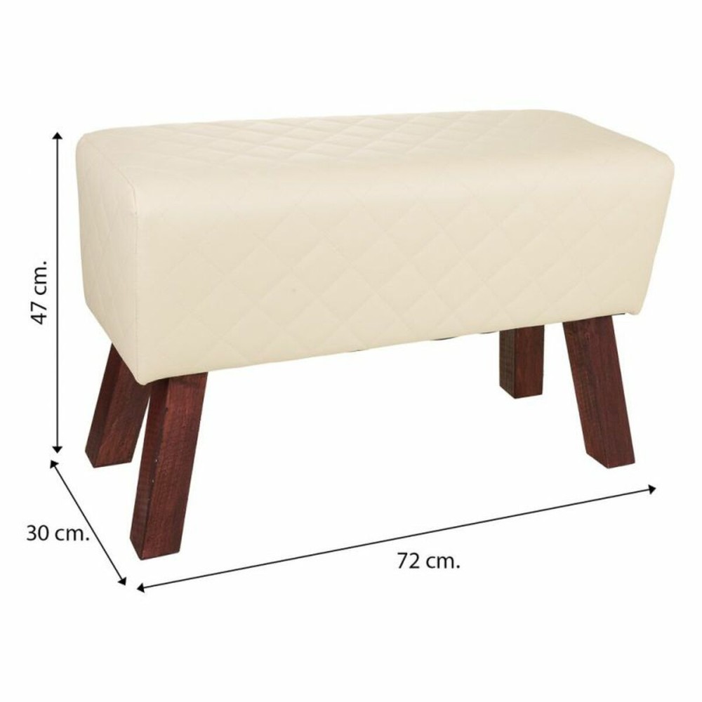 Stool Alexandra House Living PVC MDF Wood 30 x 47 x 72 cm