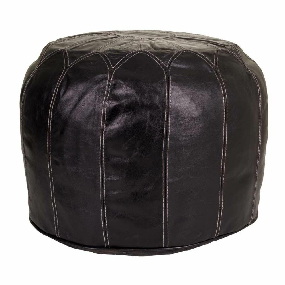 Pouf Alexandra House Living Noir Cuir 48 x 35 x 48 cm