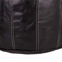 Pouffe Alexandra House Living Black Leather 48 x 35 x 48 cm