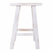 Stool Alexandra House Living White Pinewood 25 x 50 x 35 cm