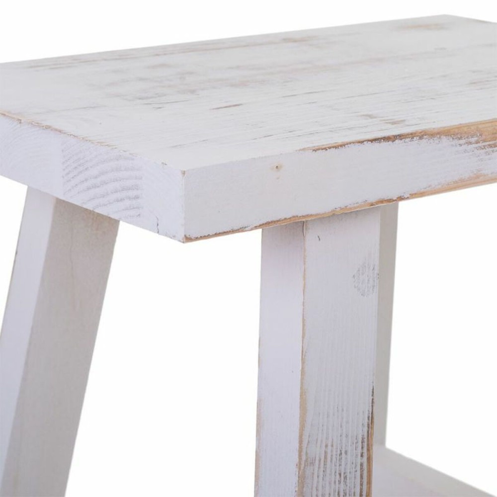 Tabouret Alexandra House Living Blanc Pin 25 x 50 x 35 cm