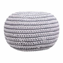 Pouffe Alexandra House Living White Grey polystyrene 45 x 30 x 45 cm