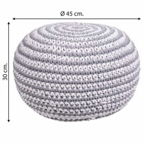 Pouf Alexandra House Living Blanc Gris polystyrène 45 x 30 x 45 cm